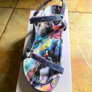 NWT Madden Girl Tie Dye Rhinestone Sandals
